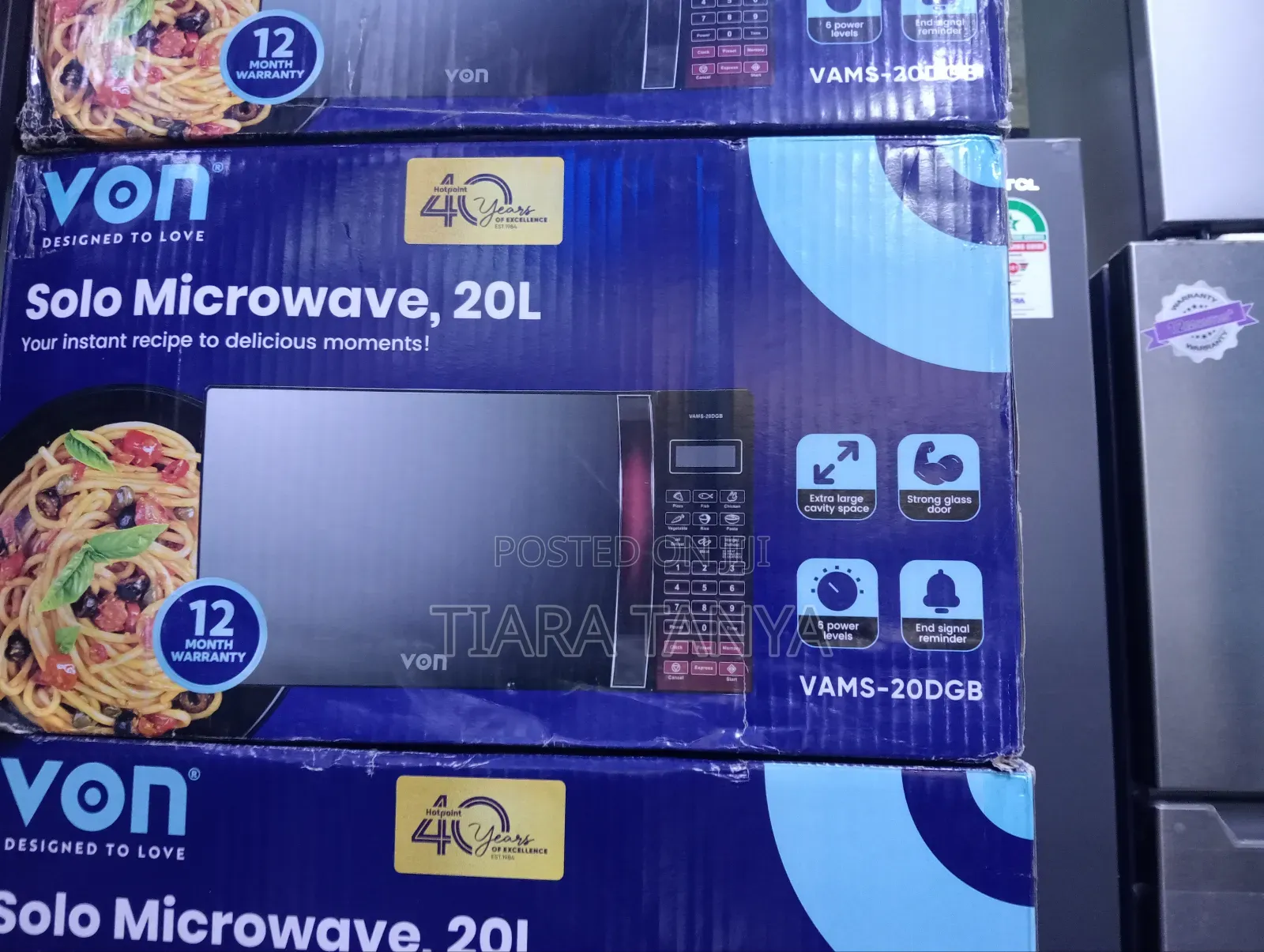 Von 20l Microwave Oven With Grill Vamg-20dgb