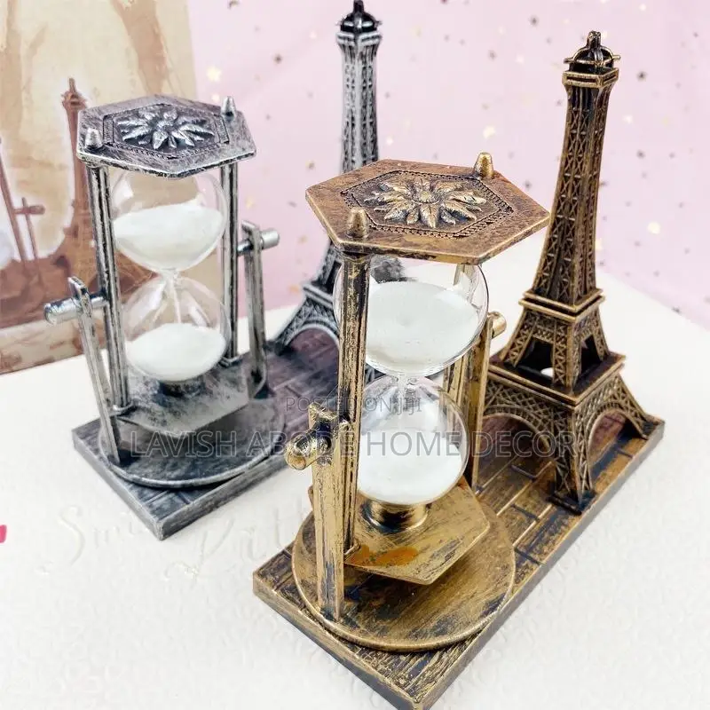 Hour Glass With Eiffel Tower Decor