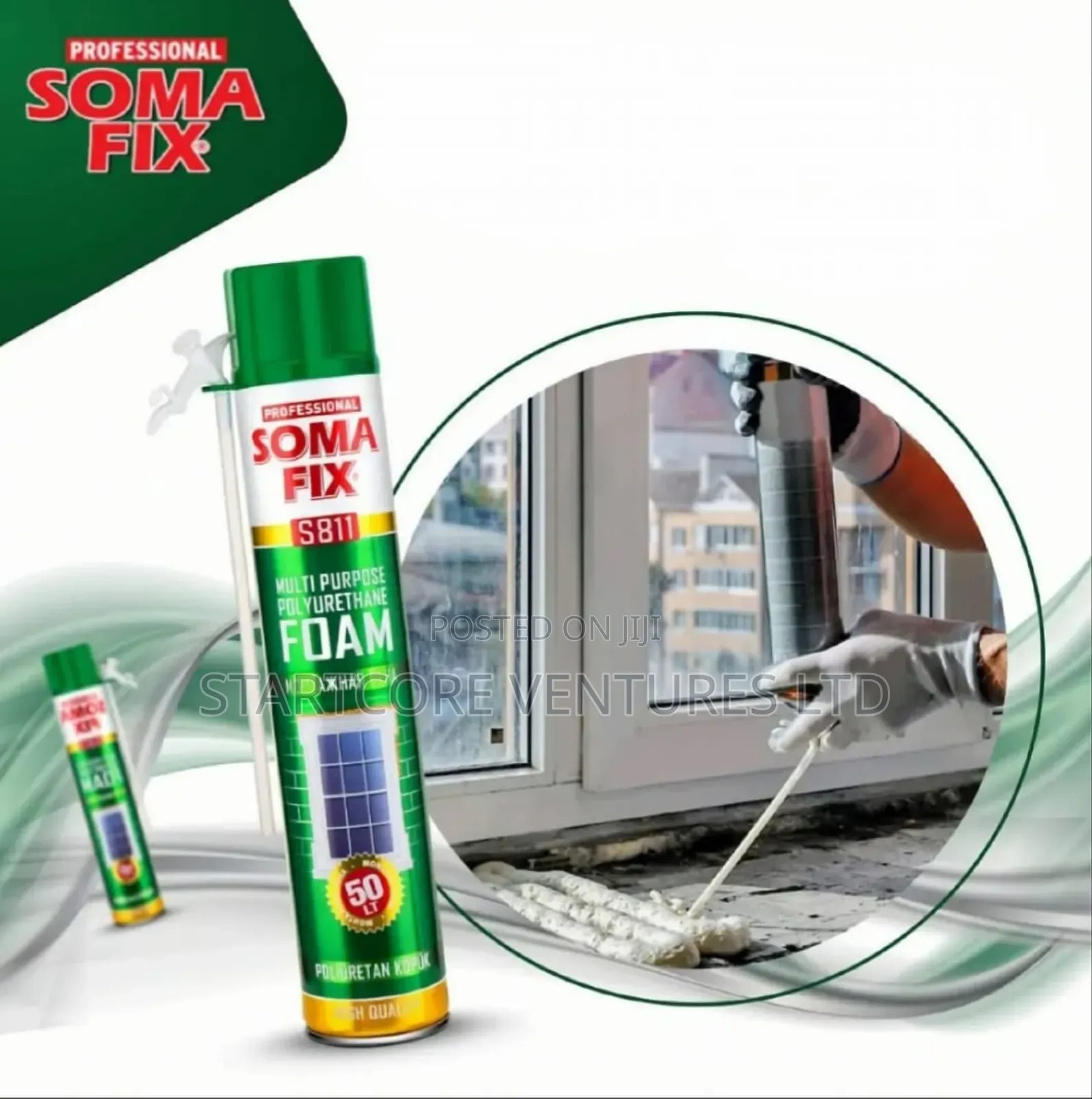 Somafix Pu Construction Foam 750ml 50 Litres Expansion