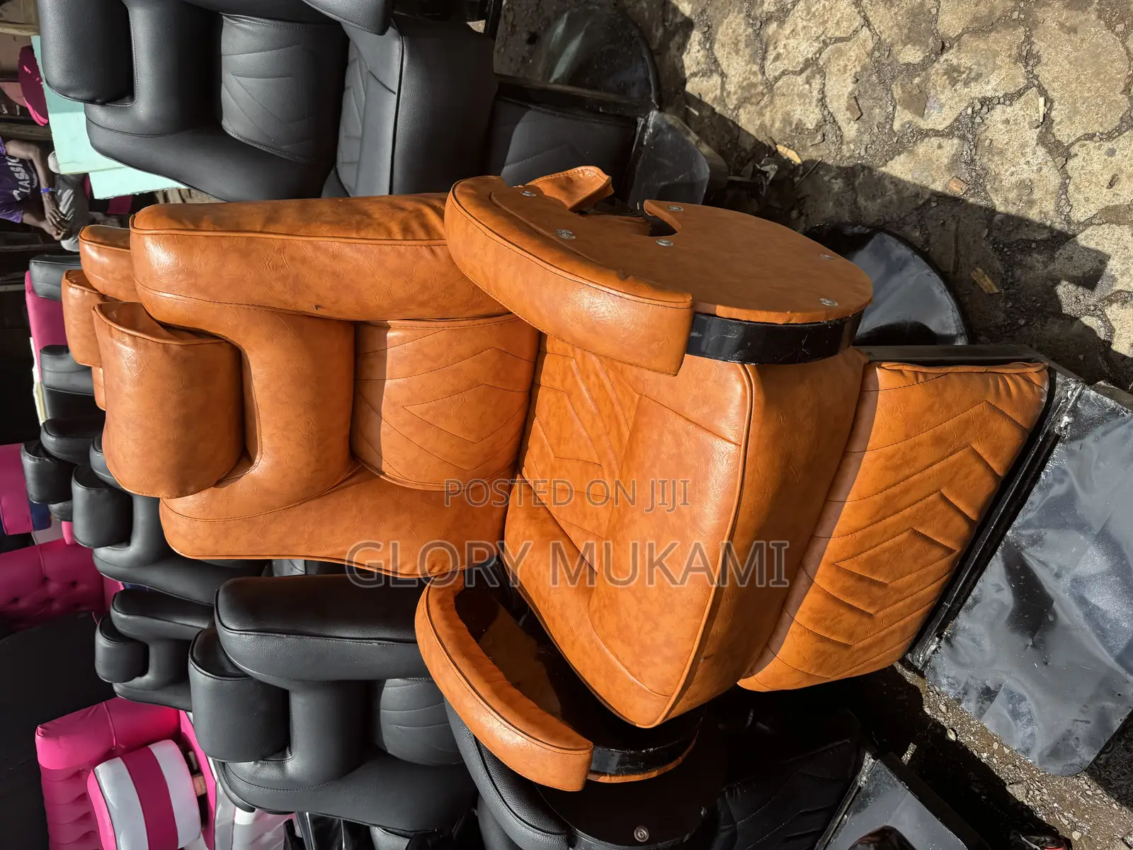 Brown Kinyozi Barber Chair