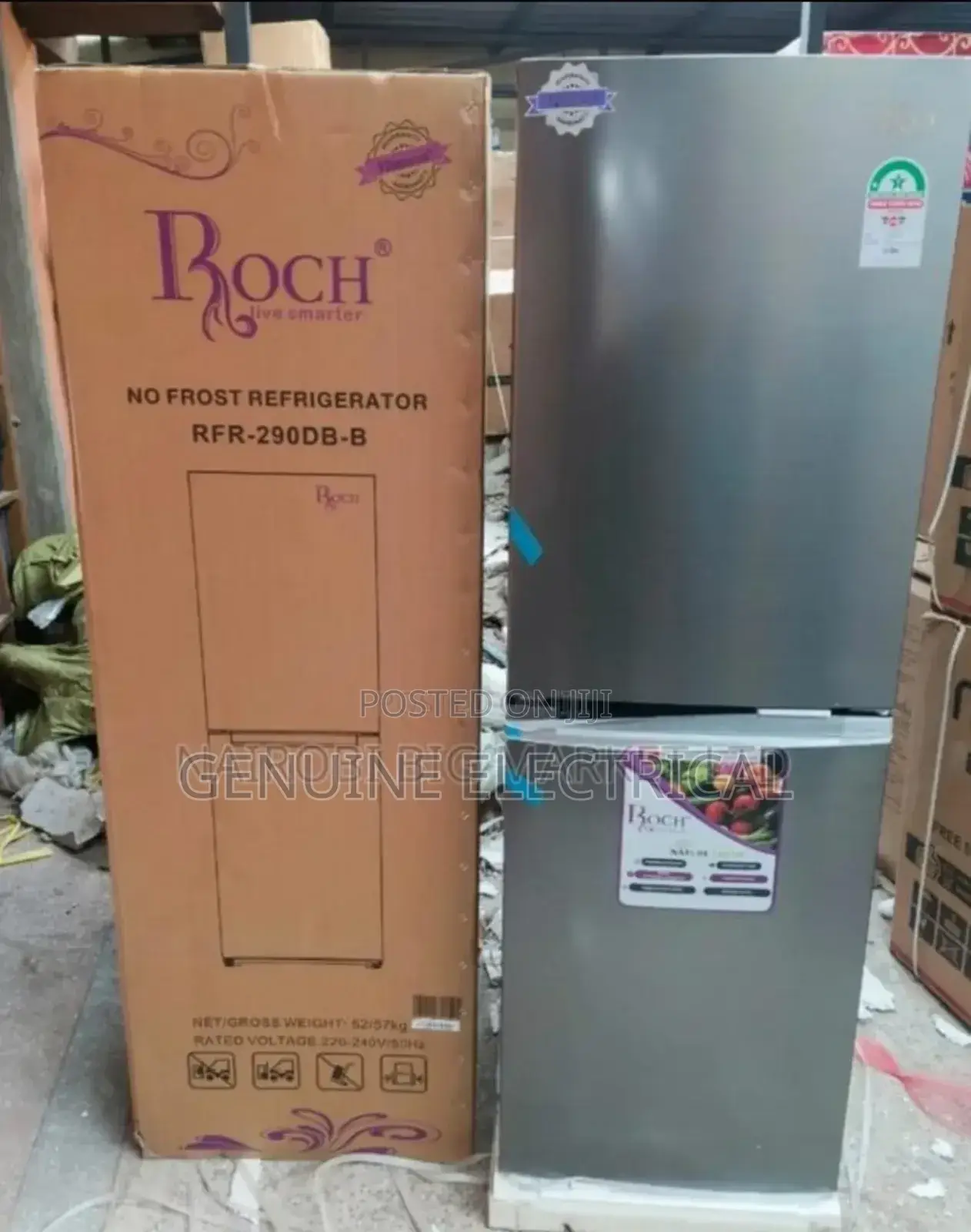 Roch 330litres Double Door Fridge