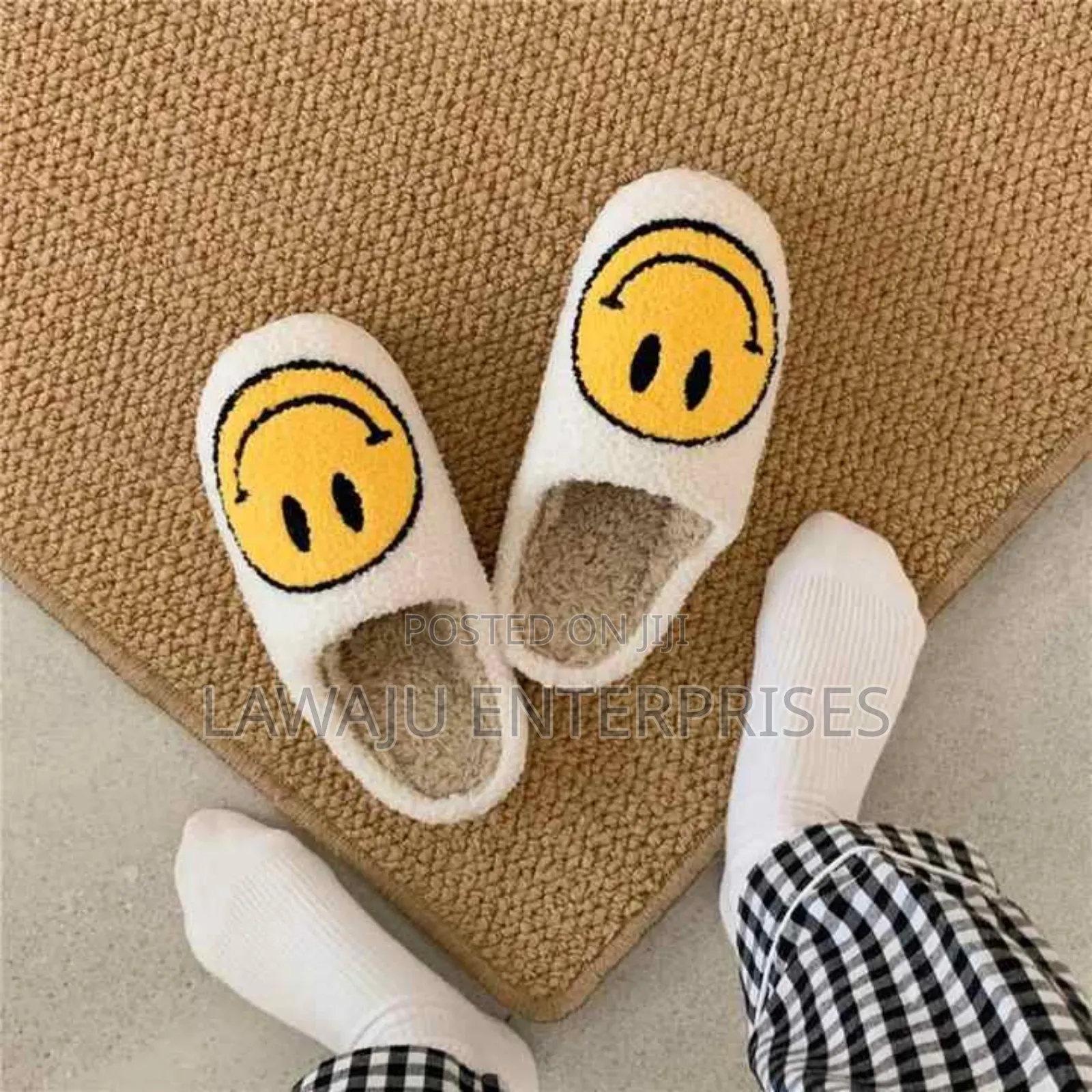 Smiley Face Fur Slip-On