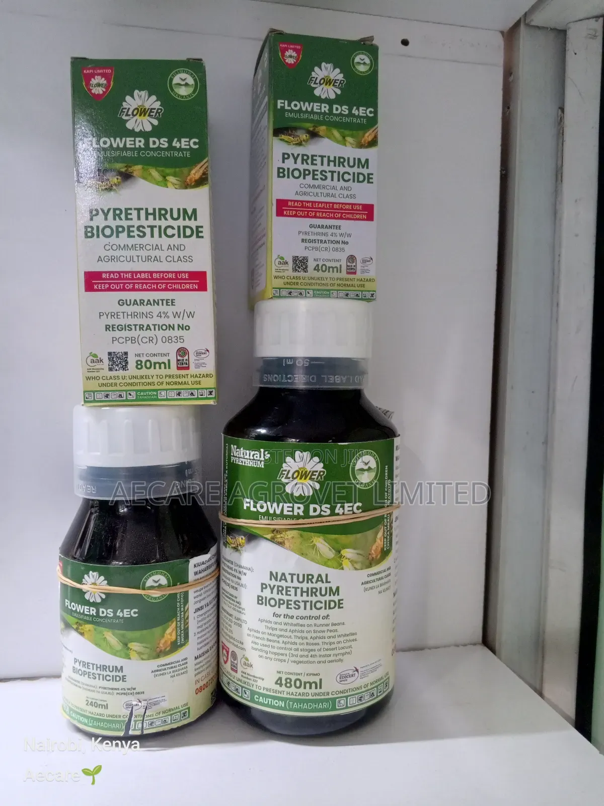 Flowerds 4ec Natural Pyrethrum Biopesticide 40,80,240 480ml