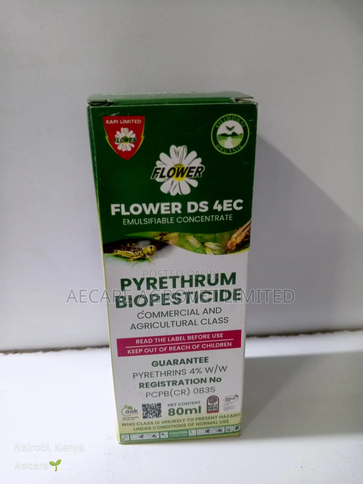 Flowerds 4ec Natural Pyrethrum Biopesticide 40,80,240 480ml