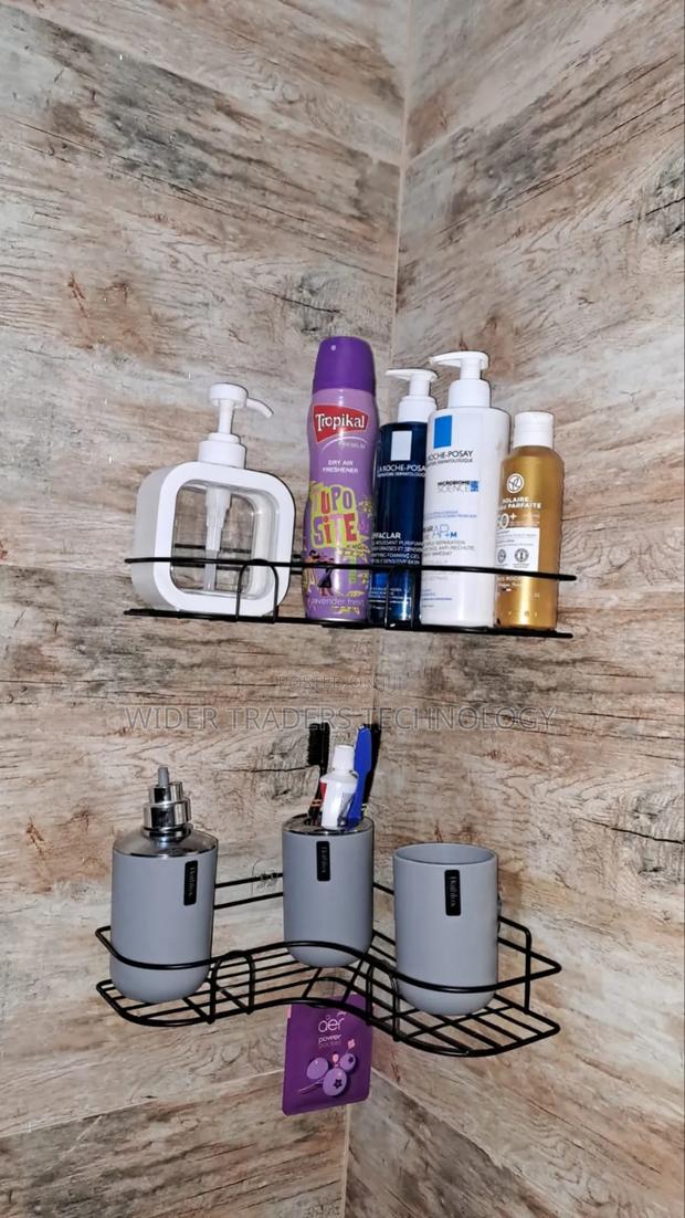 Bathroom / Kitchen Corner Shelf Size 36x26.7cm
- Sticks
