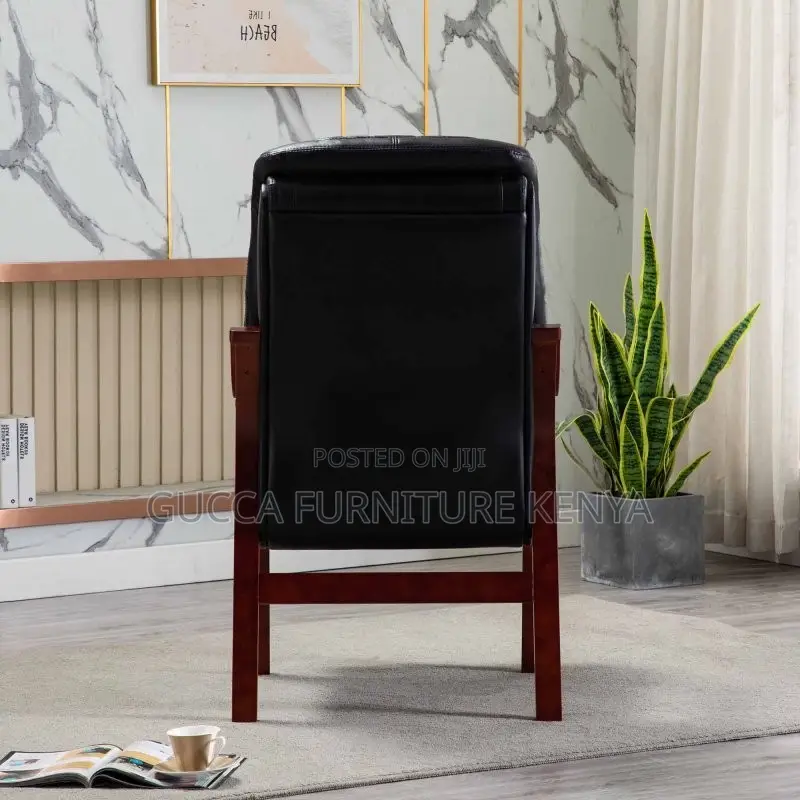 Office Chairs: Orthopaedic Armchair Faux Leather in Black