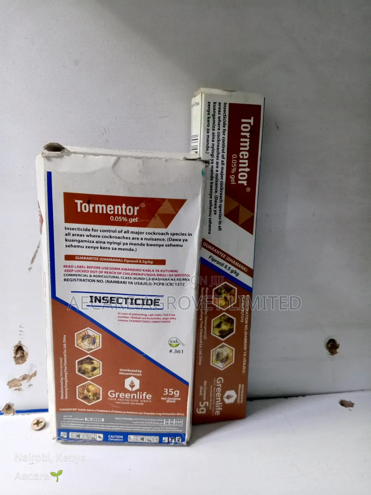 Tormentor 0.05% Cockroach Gel Bait 5g and 35grams
