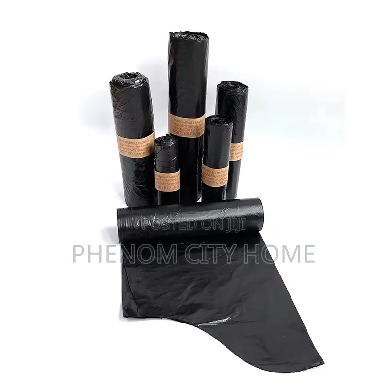 50pc Black Disposable Garbage Bags Available