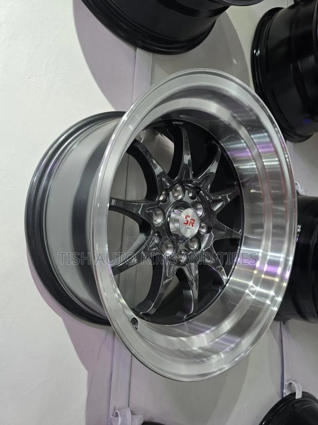 5*100/114.3 Dip Dish 15 Inch Rims Silver Gray