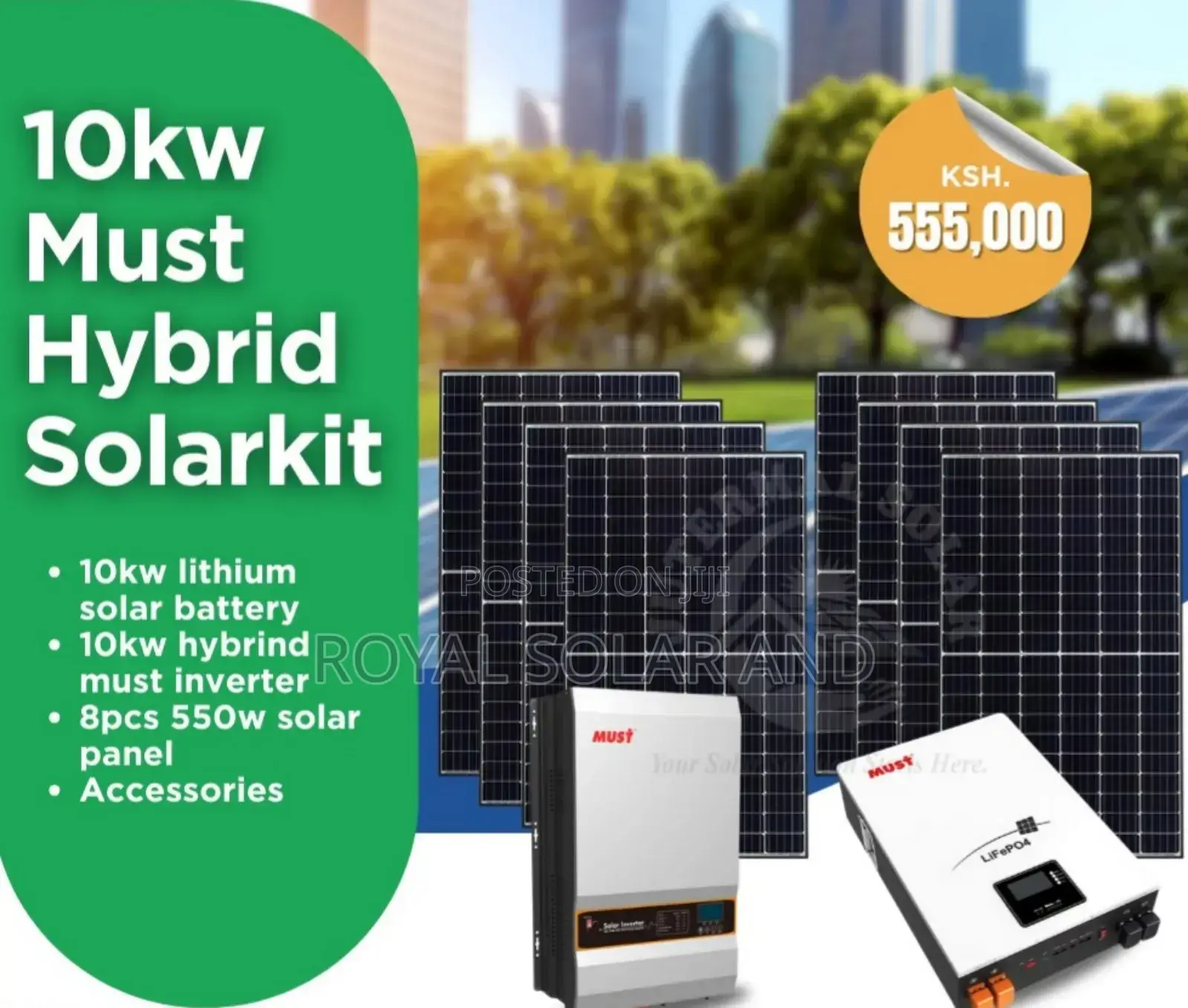10kw Solar Kit With a 10kva Hybrid Inverter
