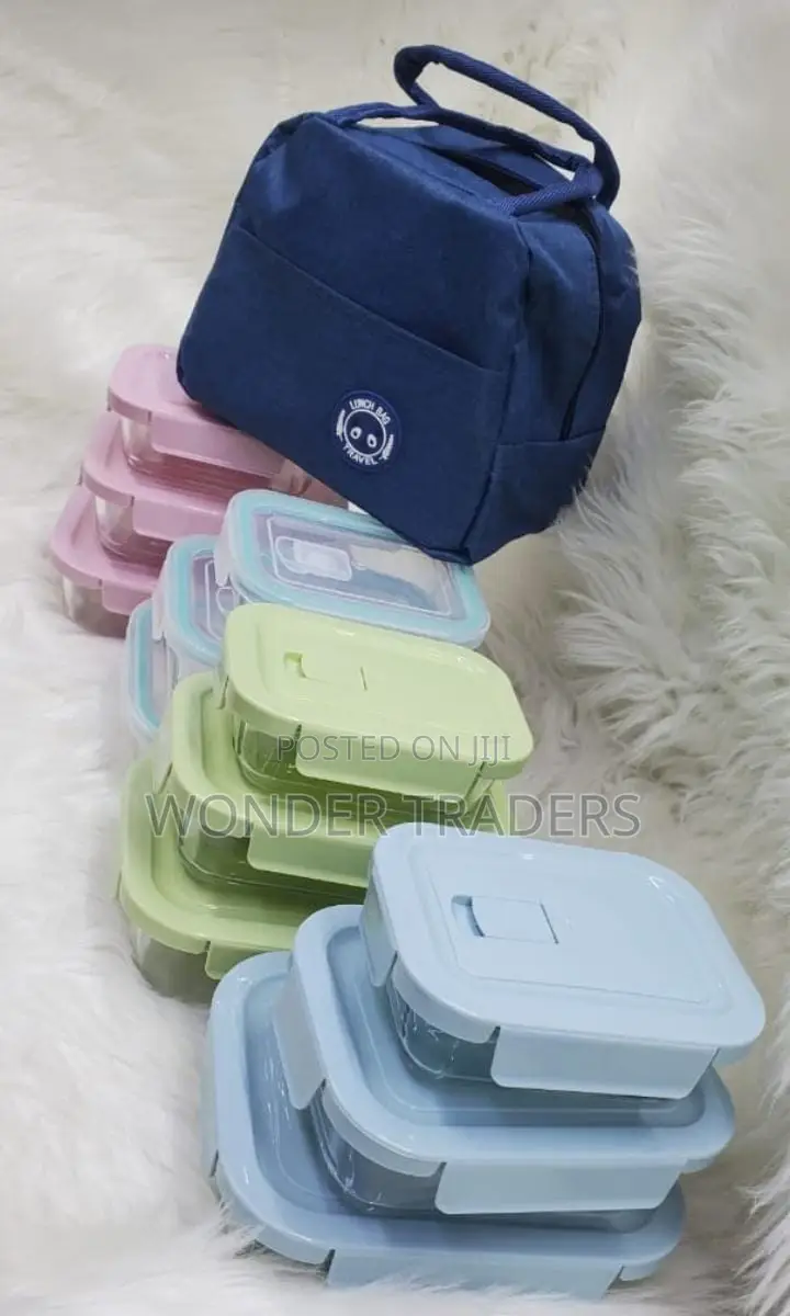 Glass Snack Box With Lunch Bag*