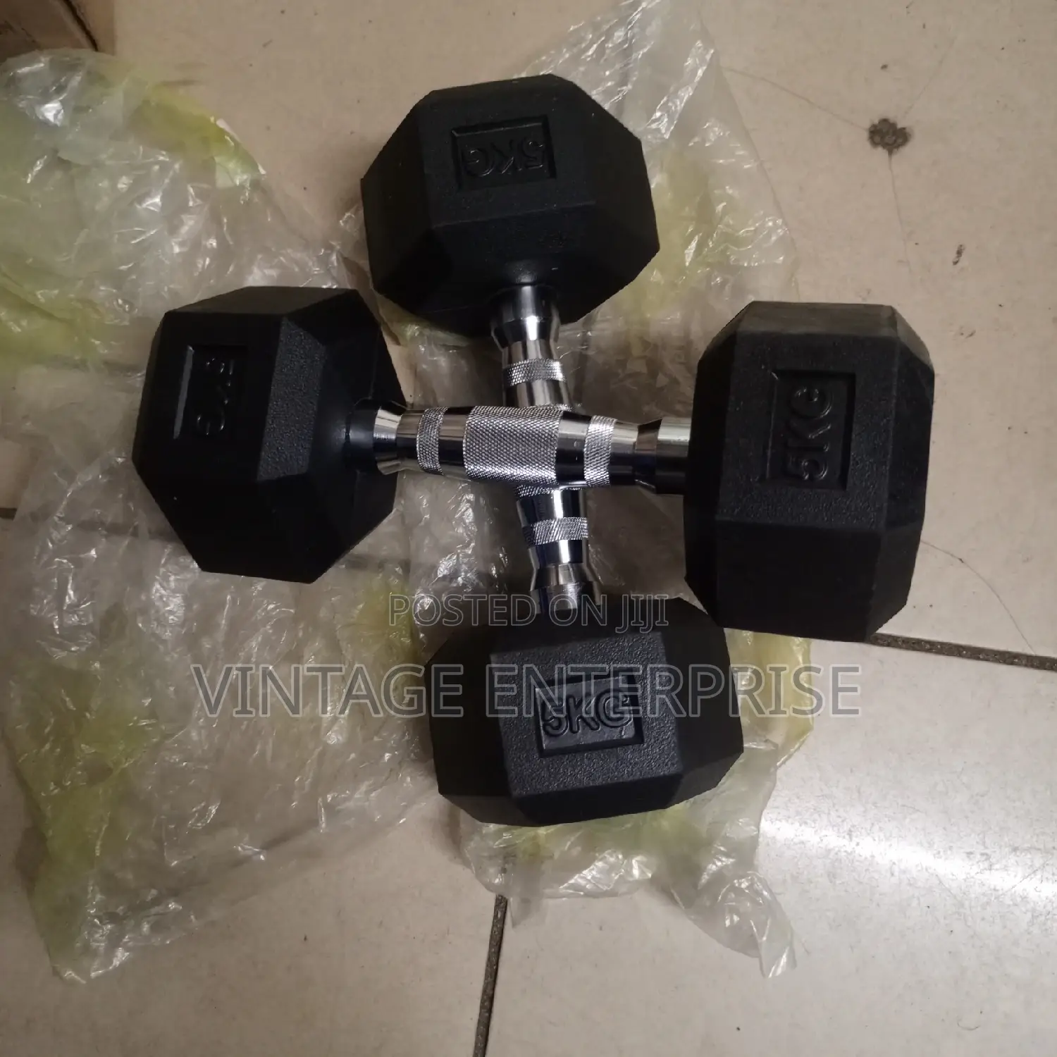 Hexagonal Dumbbell 5kg a Pair