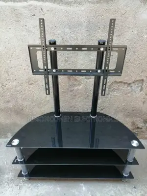 Executive Glass Tv Stand With Wall Mount