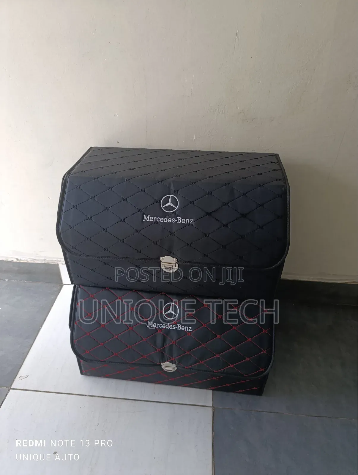 Mercedes Leather Car Boot Organizer – Stylish Functional