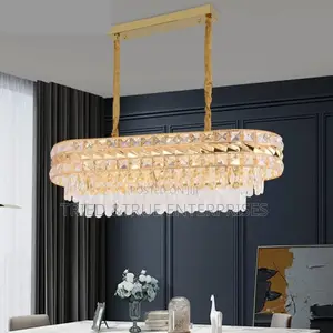 Modern Gold Led Crystal Chandelier Light Et8fq