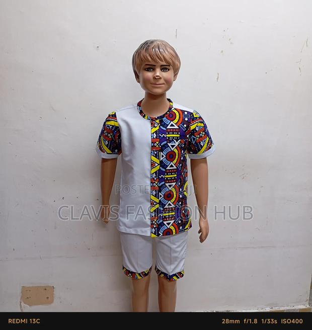 White Shirt and Shorts for a Boy - main view