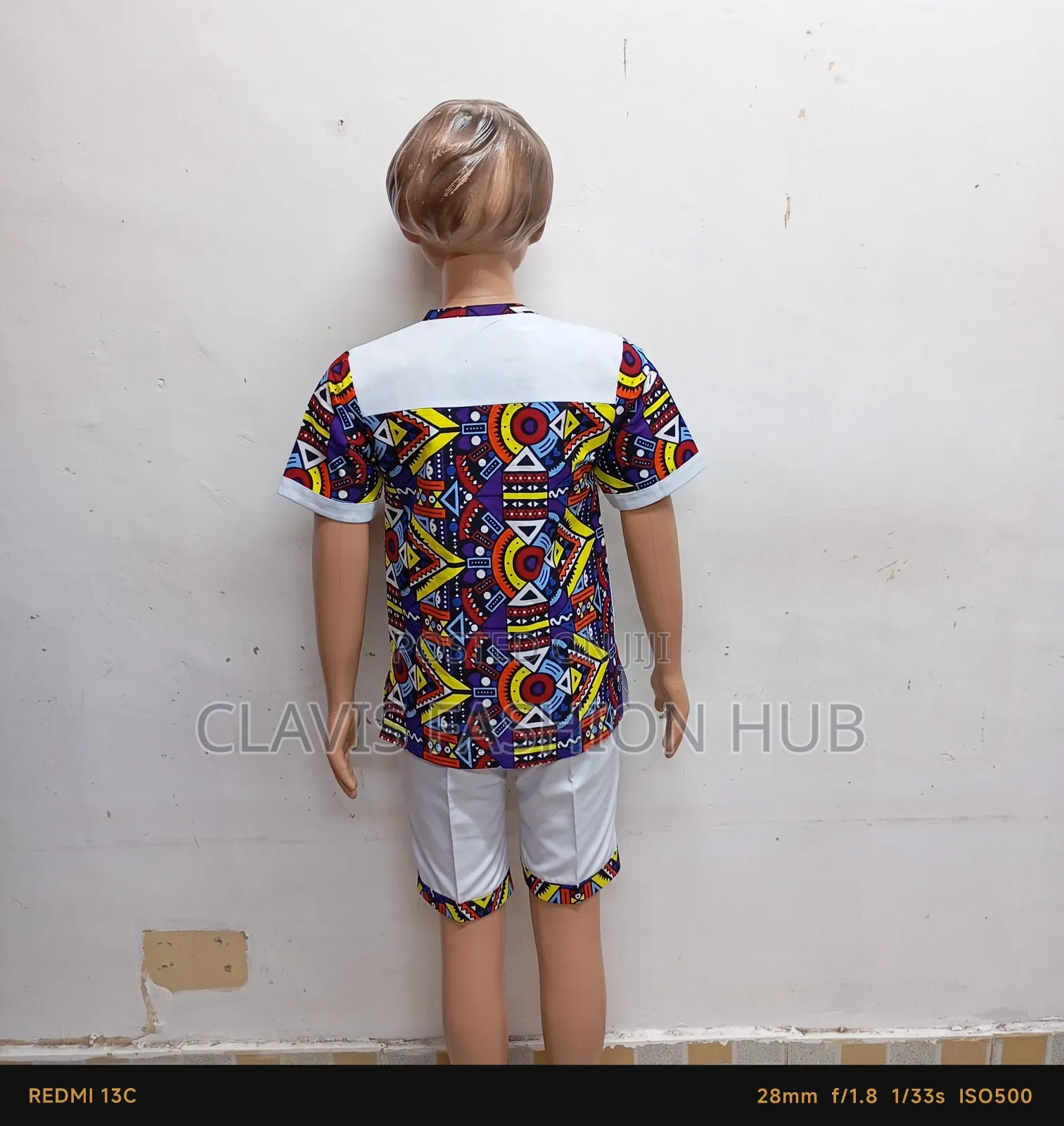 White Shirt and Shorts for a Boy