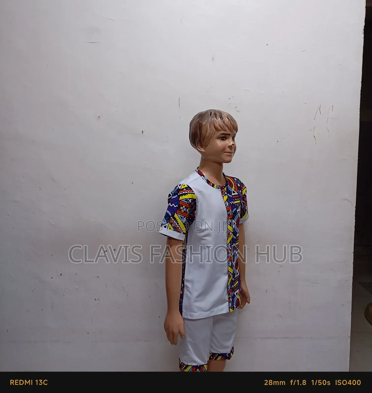 White Shirt and Shorts for a Boy