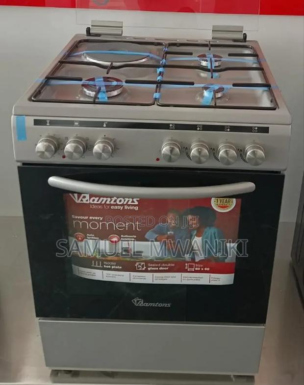 Ramtons Cooker 3 Gas + 1 Electric 60x60 Electric Oven Rc/606