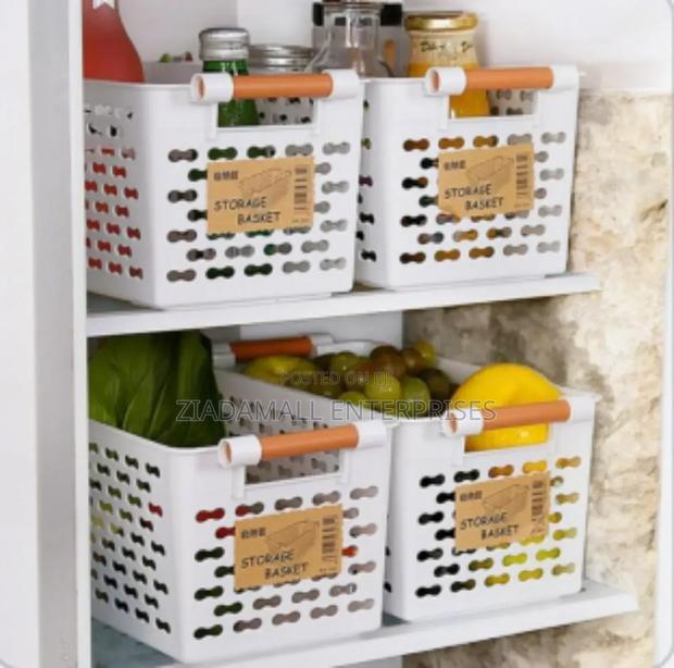 Easy-Grip Fridge Storage Baskets With Ventilation Holes - main view