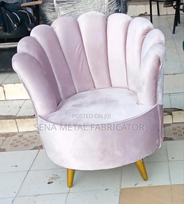 Elegant Lounge Chair Made of Wooden Frame, Velvet Upholstery