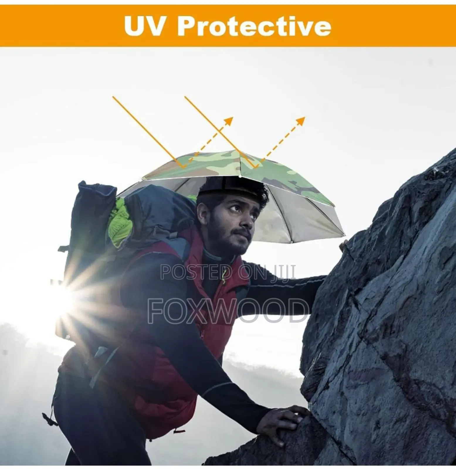 Umbrella Hat, 65cm Sunscreen Windproof