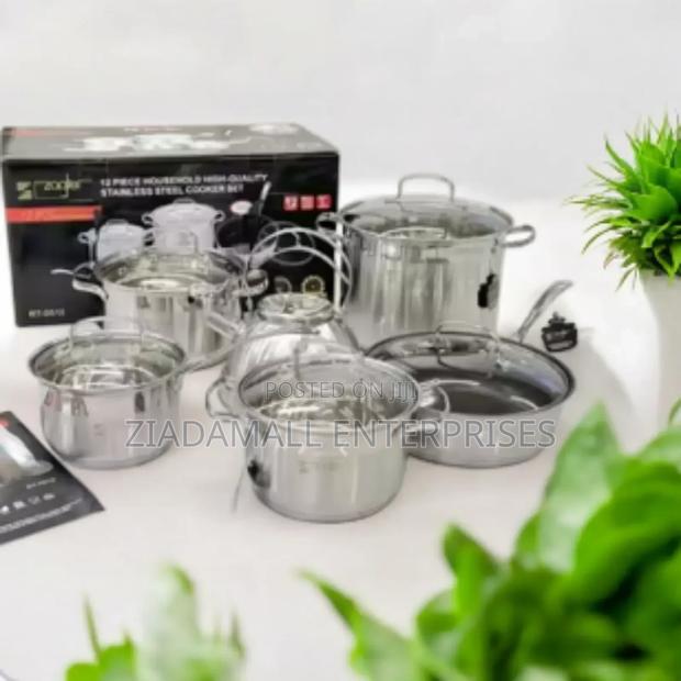 Complete 12-Piece Bosch Stainless Steel Pots Set (Bo-2718)