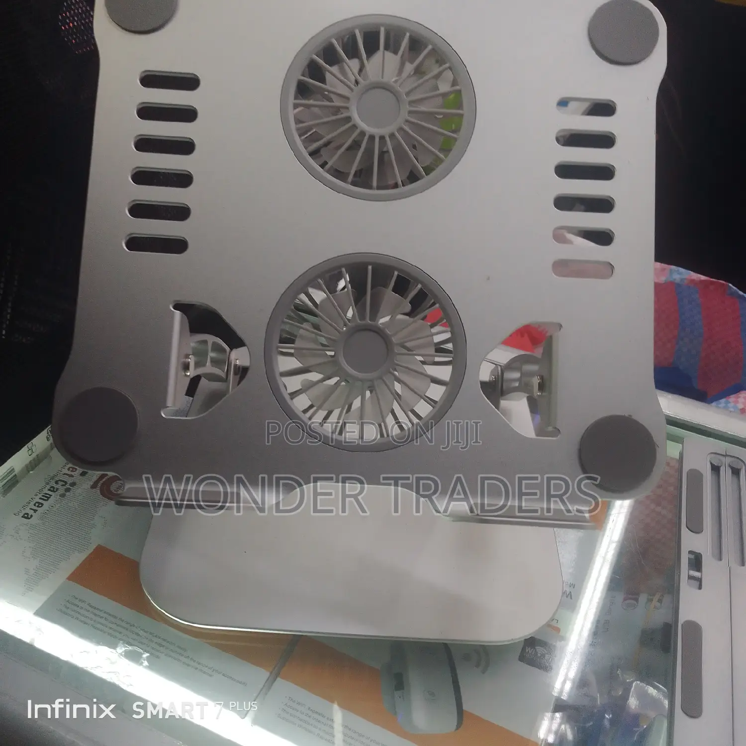 Aluminum Alloy Laptop Stand With Fan Adjustable Height