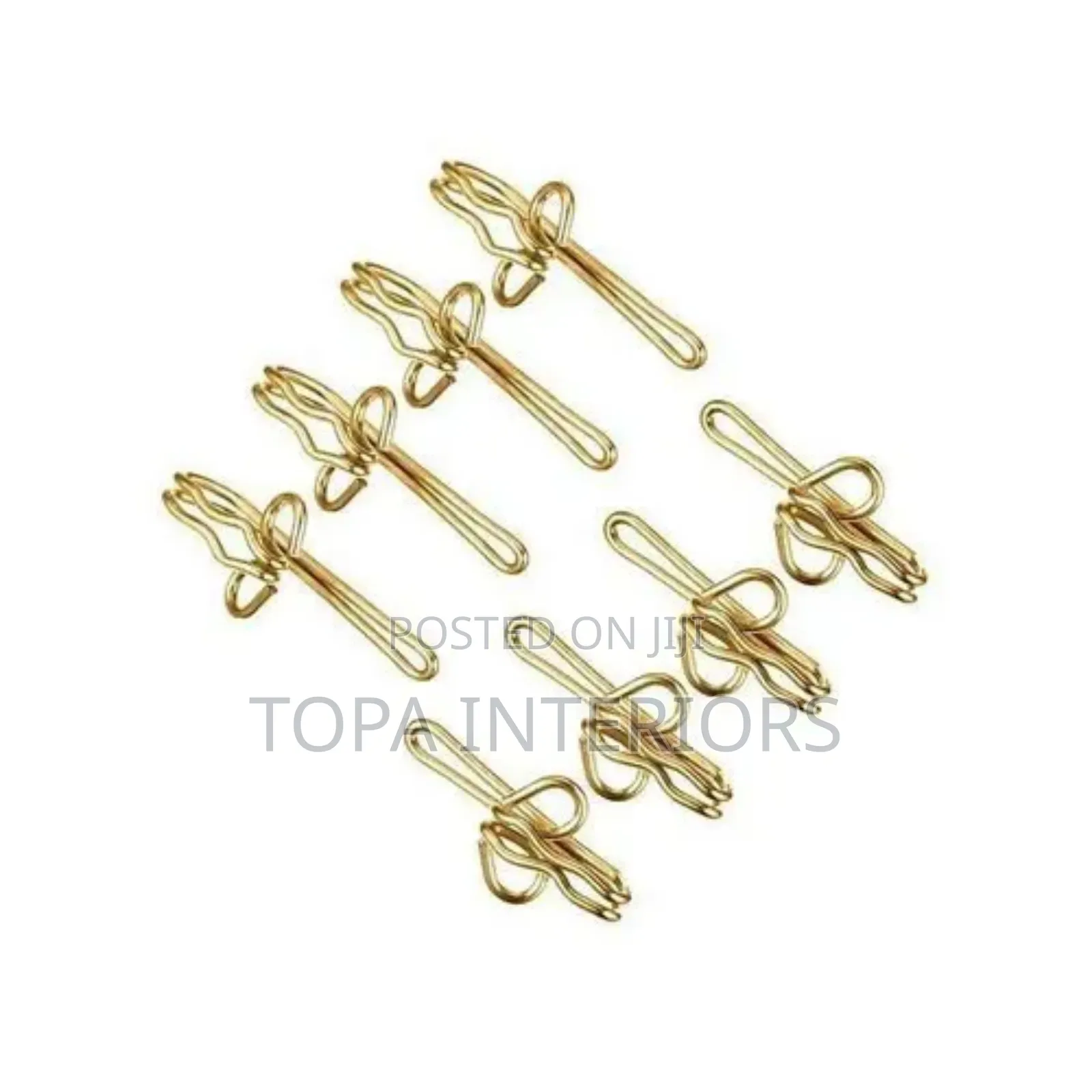 Drapery Metallic Gold Curtain Hooks Available Per Box