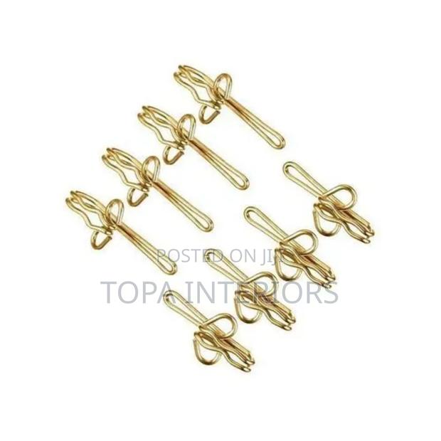 Drapery Metallic Gold Curtain Hooks Available Per Box