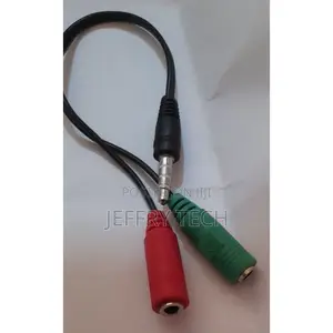 3.5mm Male Jack Headphone Mic Audio Y Splitter Cable to 2 Fe