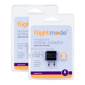 Flightmode Airplane Stereo Socket Audio Adapter for 3.5mm He