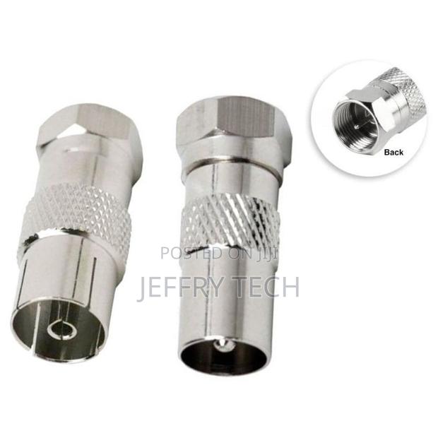 2pc F-type Male To Coax Female Socket/F Male To Pal M Tv An