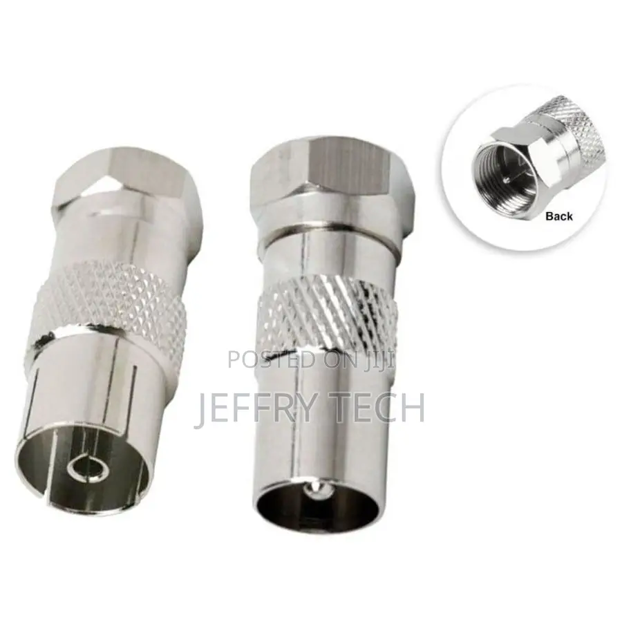 2pc F-type Male To Coax Female Socket/F Male To Pal M Tv An