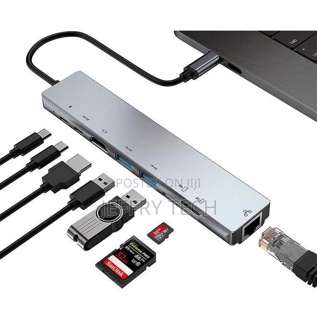 For Macbook Pro Usb C Hub Multiport Adapter Hdmi - thumbnail 2