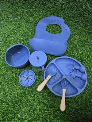 Blue Silicone Feeding Set for Kids - thumbnail 2