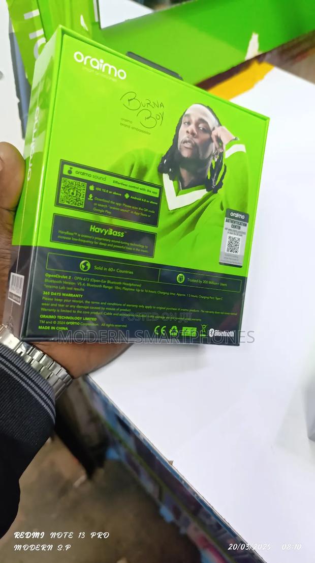 Oraimo Opencirclet 2 Open-Ear Bluetooth Headphone - thumbnail 2