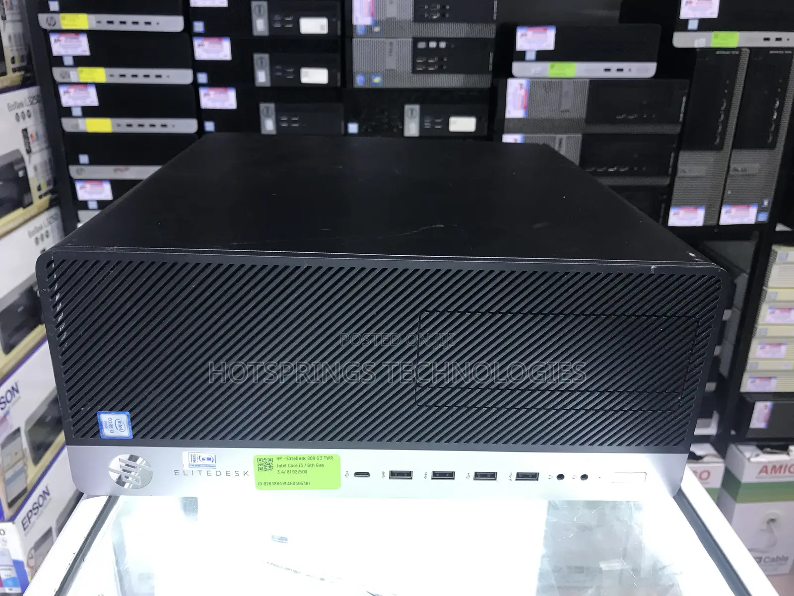 Desktop Computer HP EliteDesk 800 G3 8GB Intel Core i3 HDD 500GB