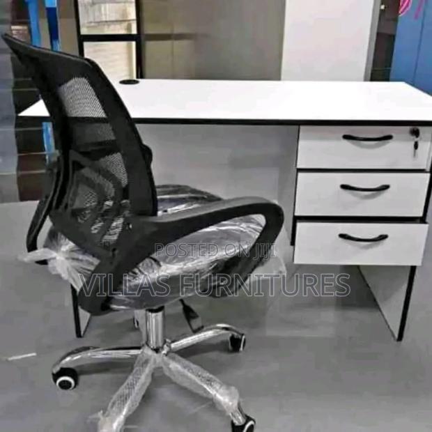 Swivel Mesh Chair and Local Made Desk