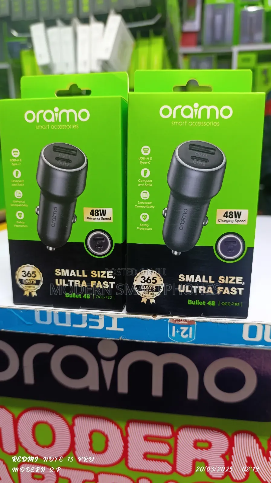 Oraimo Bullet 48 48w Car Charger