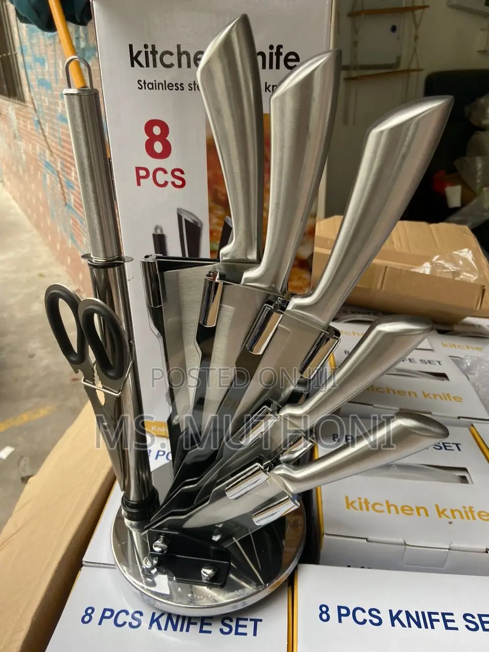 Morden Inox Hollow Handle 8 Piece Stainless Steel Knife Set