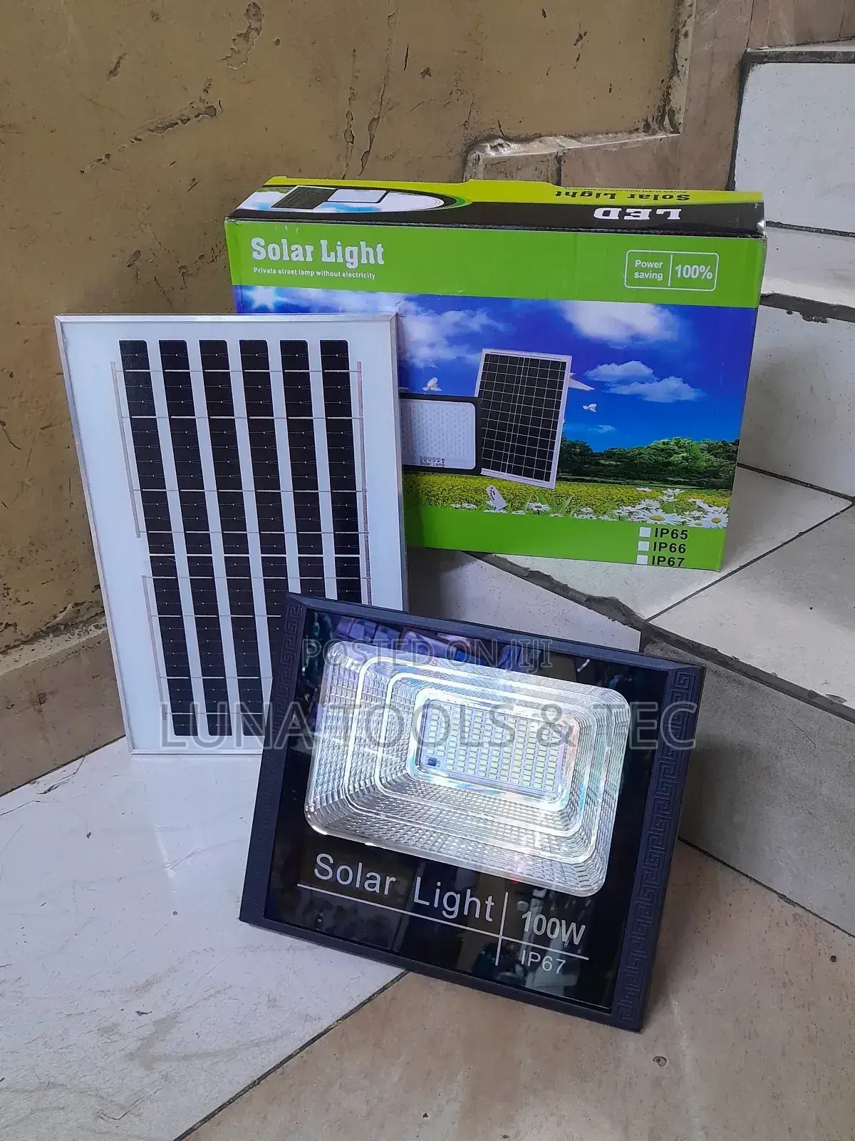100w Solar Street Lamp 20v Panels