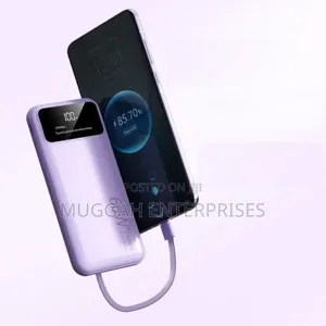 20,000 Mah Slim Fast Charging Power Bank With Cables