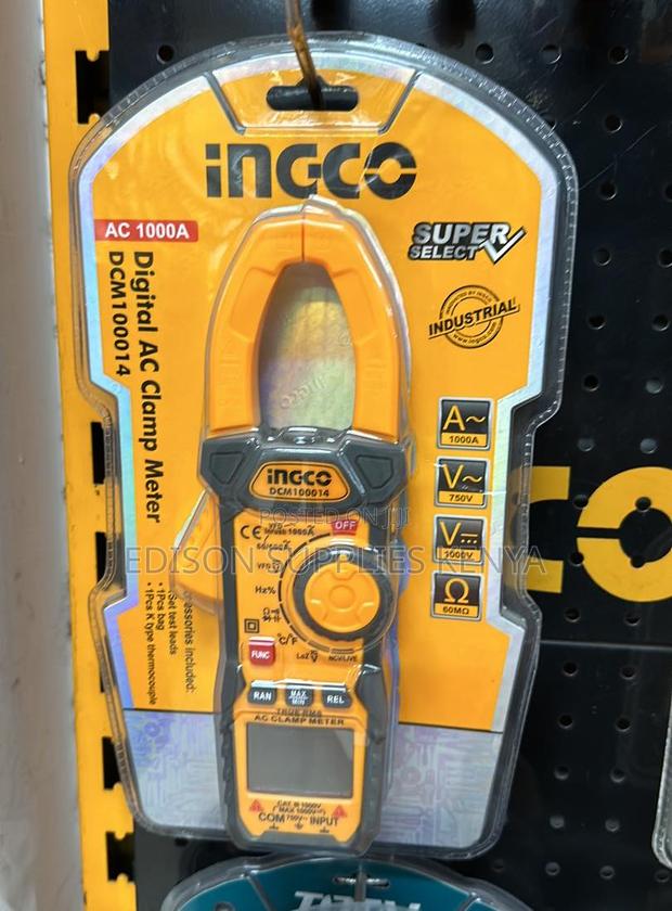 1000v Digital Clamp Meter Ingco Voltage Test Ac/Dc 1000 Volt - thumbnail 3