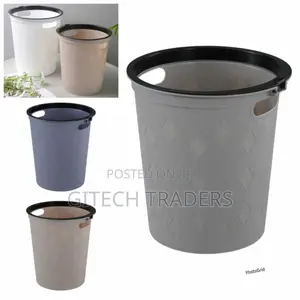 Round Faux Material Dustbin