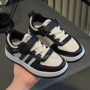 Black/White Themed Kids Sneakers - main view