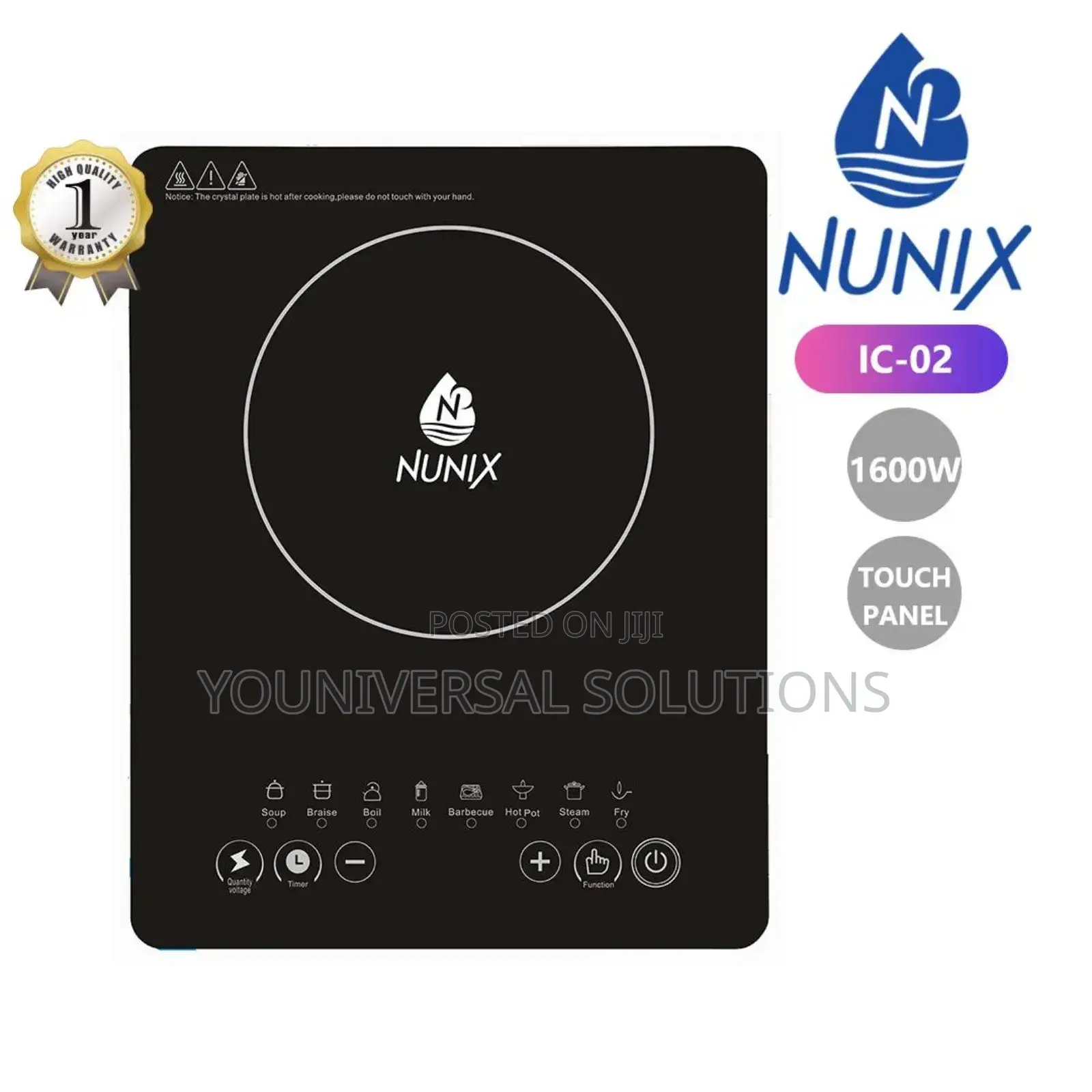 Nunix Induction Cooker With Touch Panel