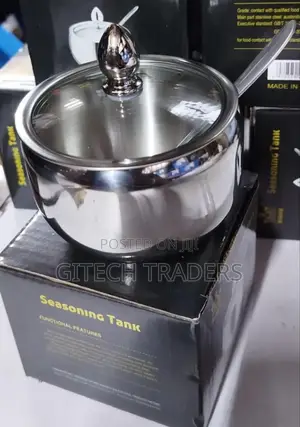 Mettalic Sugar Dish With Glass Lid