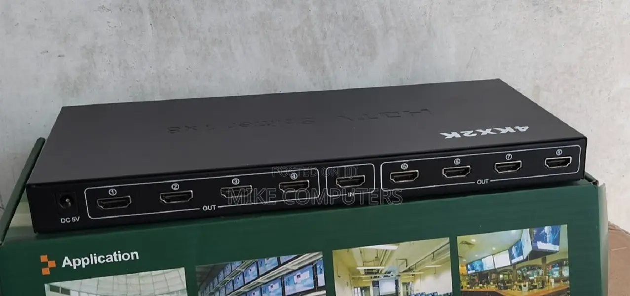 Hdmi Splitter 1 in 8 Out,8 Channel Geen Box