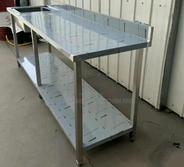8ft Ss Sink With Undershelf - main view
